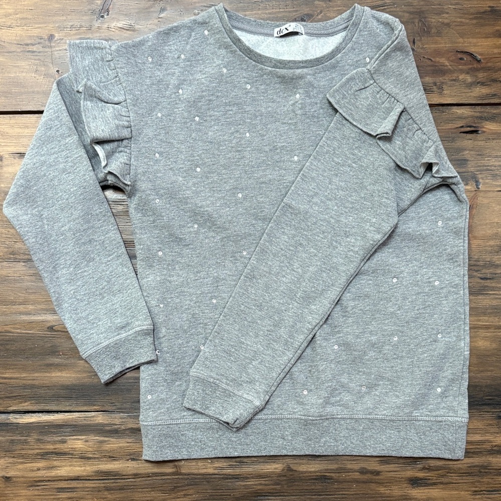 Dex Gray Ruffle Sweatshirt